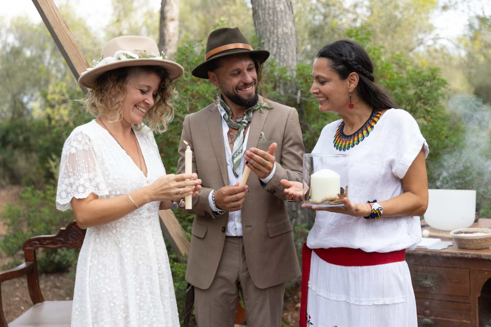 Pareja durante su Ceremonia de Unión de Almas
